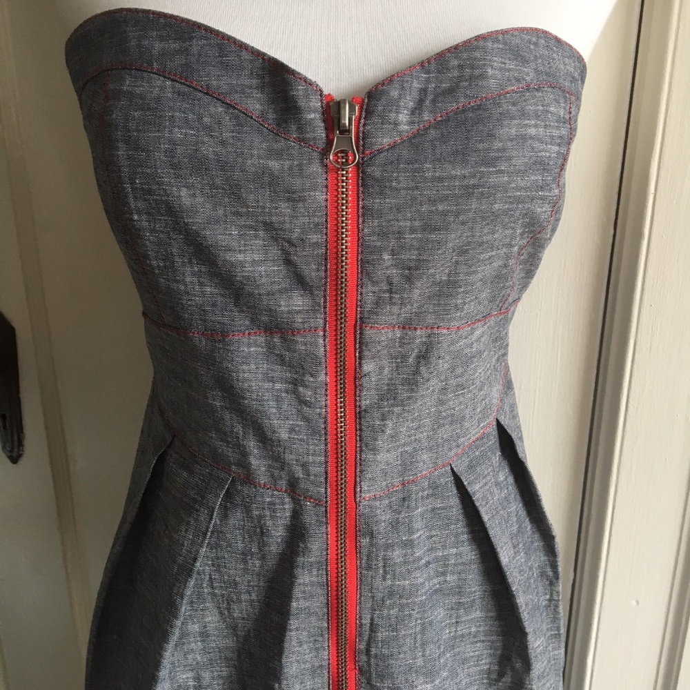 Strapless Chambray / Denim Summer Dress